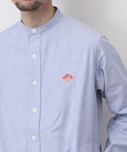 DANTON(ダントン)の「【DANTON/ダントン】BAND COLLAR SHIRT L/S YOX バンドカラーシャツ(シャツ/ブラウス・メンズ・キナリ/ホワイト/ブルー・38/40/42/44)」の3枚目の写真