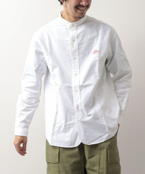 DANTON(ダントン)の「【DANTON/ダントン】BAND COLLAR SHIRT L/S YOX バンドカラーシャツ(シャツ/ブラウス・メンズ・キナリ/ホワイト/ブルー・38/40/42/44)」の5枚目の写真