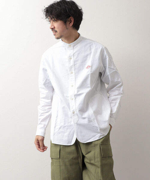 DANTON(ダントン)の「【DANTON/ダントン】BAND COLLAR SHIRT L/S YOX バンドカラーシャツ(シャツ/ブラウス・メンズ・キナリ/ホワイト/ブルー・38/40/42/44)」の6枚目の写真