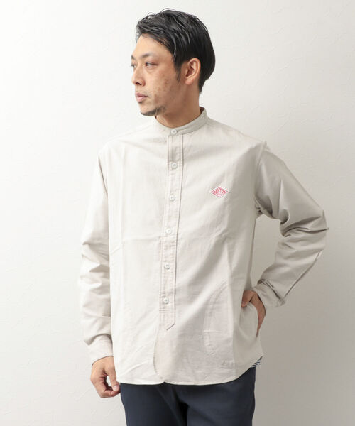 DANTON(ダントン)の「【DANTON/ダントン】BAND COLLAR SHIRT L/S YOX バンドカラーシャツ(シャツ/ブラウス・メンズ・キナリ/ホワイト/ブルー・38/40/42/44)」の9枚目の写真