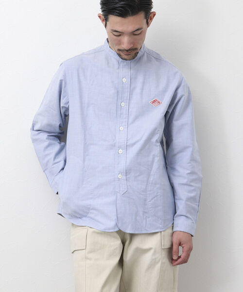 DANTON(ダントン)の「【DANTON/ダントン】BAND COLLAR SHIRT L/S YOX バンドカラーシャツ(シャツ/ブラウス・メンズ・キナリ/ホワイト/ブルー・38/40/42/44)」の12枚目の写真