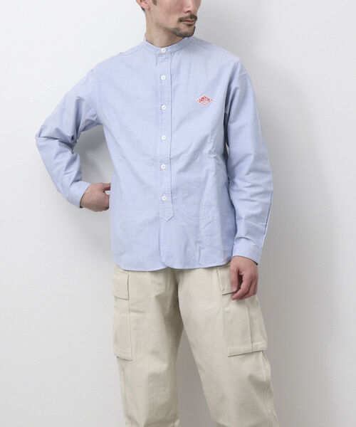 DANTON(ダントン)の「【DANTON/ダントン】BAND COLLAR SHIRT L/S YOX バンドカラーシャツ(シャツ/ブラウス・メンズ・キナリ/ホワイト/ブルー・38/40/42/44)」の14枚目の写真