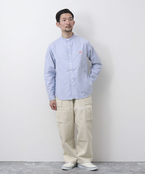 DANTON(ダントン)の「【DANTON/ダントン】BAND COLLAR SHIRT L/S YOX バンドカラーシャツ(シャツ/ブラウス・メンズ・キナリ/ホワイト/ブルー・38/40/42/44)」の17枚目の写真