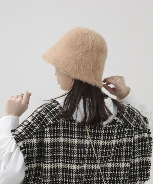 fredy emue（フレディエミュ）の「フェザーバケハ（ハット・レディース・キャメル/クリーム/ブラック・FREE）」の10枚目の写真