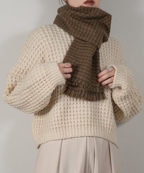 lawgy（ラウジー）の「houndstooth compact muffler（マフラー）」 WEAR