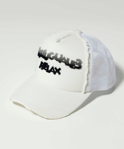 1piu1uguale3 RELAX（ウノピュウノウグァーレトレリラックス）の「1PIU1UGUALE3 RELAX(ウノピゥウノウグァーレトレ リラックス)グラデーション3Dロゴキャップ（キャップ・メンズ・ブラック/ホワイト・ONE SIZE）」の11枚目の写真