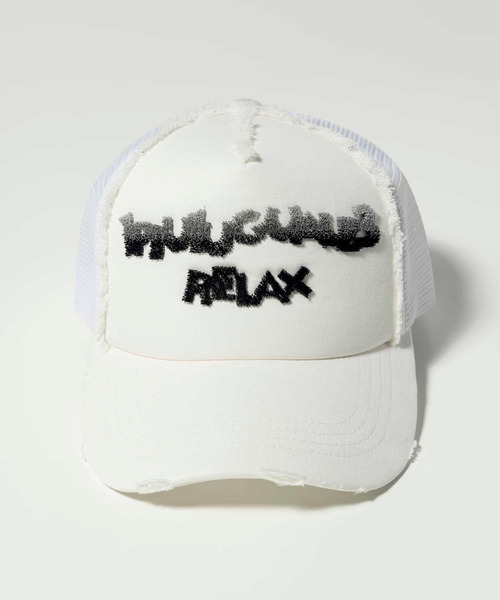 1piu1uguale3 RELAX（ウノピュウノウグァーレトレリラックス）の「1PIU1UGUALE3 RELAX(ウノピゥウノウグァーレトレ リラックス)グラデーション3Dロゴキャップ（キャップ・メンズ・ブラック/ホワイト・ONE SIZE）」の12枚目の写真