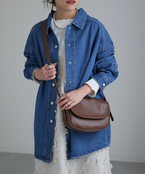 ap retro(アプレトロ)の「デニムシャツジャケット(デニムジャケット・レディース・ブルー/ブラック/ライトブルー・FREE)」の11枚目の写真