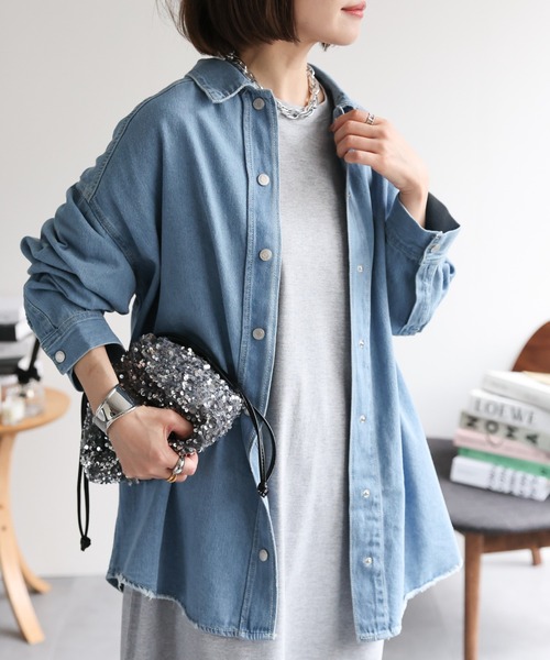 セール】デニムシャツジャケット（デニムジャケット）｜ap retro