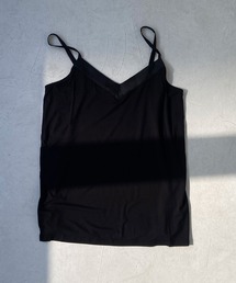 サテン切替キャミソール