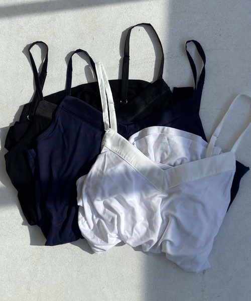 Doux archives(ドゥアルシーヴ)の「サテン切替キャミソール(キャミソール・レディース・ネイビー/ブラック/オフホワイト・FREE)」の8枚目の写真