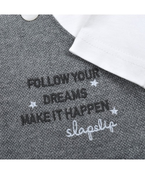 SLAP SLIP BABY（スラップスリップベビー）の「SLAPSLIPBABY/襟付サロペットレイヤード風ロンパースベビー(60~80cm)（ロンパース・キッズ・グレー/グリーン・80/60/70）」の16枚目の写真
