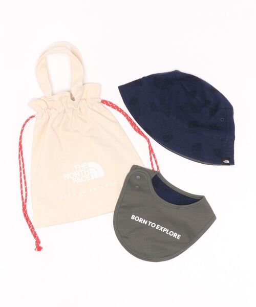 THE NORTH FACE(ザノースフェイス)の「THE NORTH FACE Baby Hat & Bib Set NNB02211(ニットキャップ/ビーニー・キッズ・グレー/ネイビー/グリーン・FREE)」の7枚目の写真