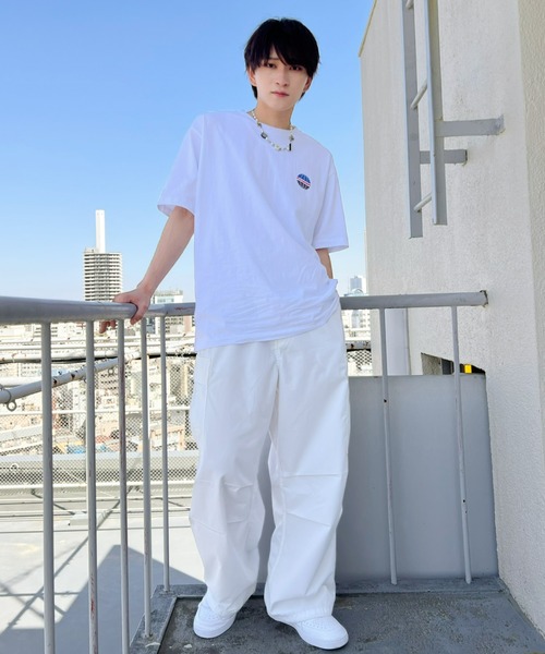 Paragraph（パラグラフ）の「Paragraph(パラグラフ)/Earth Print T-shirt/サークル アース ロゴ バックプリント オーバーサイズ 無地 コットン Tシャツ（Tシャツ/カットソー・レディース・パープル/ホワイト/チャコールグレー/グレー・FREE）」の10枚目の写真