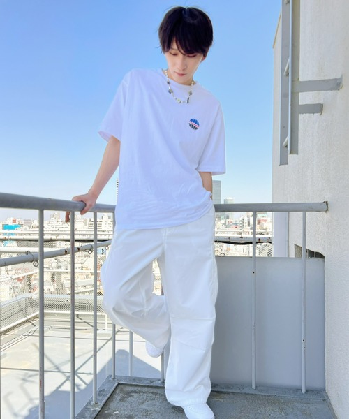 Paragraph（パラグラフ）の「Paragraph(パラグラフ)/Earth Print T-shirt/サークル アース ロゴ バックプリント オーバーサイズ 無地 コットン Tシャツ（Tシャツ/カットソー・レディース・パープル/ホワイト/チャコールグレー/グレー・FREE）」の11枚目の写真
