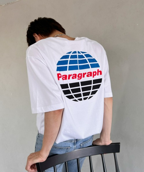 Paragraph（パラグラフ）の「Paragraph(パラグラフ)/Earth Print T-shirt/サークル アース ロゴ バックプリント オーバーサイズ 無地 コットン Tシャツ（Tシャツ/カットソー・レディース・パープル/ホワイト/チャコールグレー/グレー・FREE）」の14枚目の写真