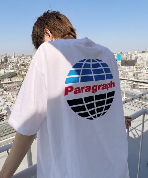 Paragraph（パラグラフ）の「Paragraph(パラグラフ)/Earth Print T-shirt/サークル アース ロゴ バックプリント オーバーサイズ 無地 コットン Tシャツ（Tシャツ/カットソー・レディース・パープル/ホワイト/チャコールグレー/グレー・FREE）」の8枚目の写真