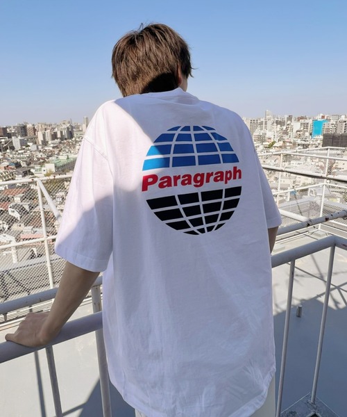 Paragraph（パラグラフ）の「Paragraph(パラグラフ)/Earth Print T-shirt/サークル アース ロゴ バックプリント オーバーサイズ 無地 コットン Tシャツ（Tシャツ/カットソー・レディース・パープル/ホワイト/チャコールグレー/グレー・FREE）」の9枚目の写真