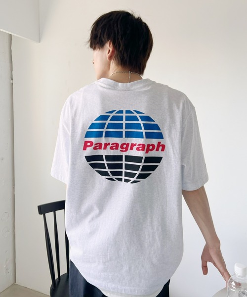 Paragraph（パラグラフ）の「Paragraph(パラグラフ)/Earth Print T-shirt/サークル アース ロゴ バックプリント オーバーサイズ 無地 コットン Tシャツ（Tシャツ/カットソー・レディース・パープル/ホワイト/チャコールグレー/グレー・FREE）」の21枚目の写真