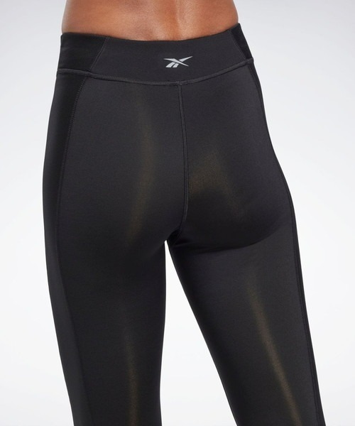 Reebok（リーボック）の「ヨガ リブ タイツ / YOGA HR RIB TIGHT（レギンス/スパッツ・レディース・ブラック/パープル・SMALL/LARGE/MEDIUM/X-LARGE/X-SMALL）」の3枚目の写真