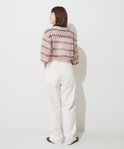 B.C STOCK(ベーセーストック)の「VARIOUS 総柄レースメッシュシャツ(シャツ/ブラウス・メンズ・ベージュ/ネイビー/イエロー・MEDIUM/LARGE)」の5枚目の写真