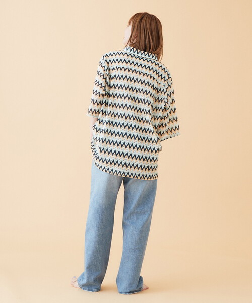 B.C STOCK(ベーセーストック)の「VARIOUS 総柄レースメッシュシャツ(シャツ/ブラウス・メンズ・ベージュ/ネイビー/イエロー・MEDIUM/LARGE)」の16枚目の写真