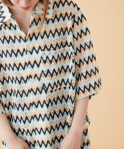 B.C STOCK(ベーセーストック)の「VARIOUS 総柄レースメッシュシャツ(シャツ/ブラウス・メンズ・ベージュ/ネイビー/イエロー・MEDIUM/LARGE)」の21枚目の写真