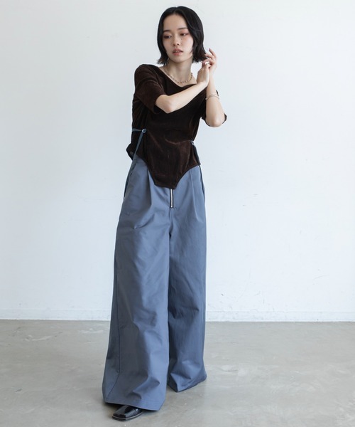 VACANCY（ヴァカンシー）の「ZIPハイウエストワイドパンツ（その他パンツ・レディース・ブラック/ホワイト/ダークブルー・MEDIUM/LARGE）」の22枚目の写真