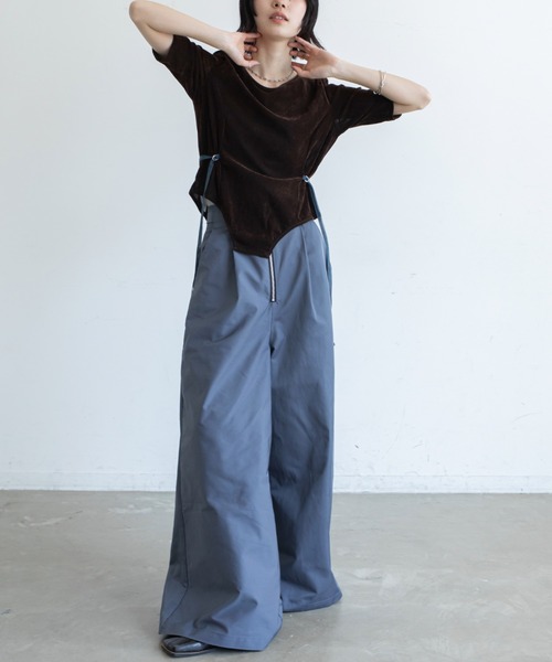 VACANCY（ヴァカンシー）の「ZIPハイウエストワイドパンツ（その他パンツ・レディース・ブラック/ホワイト/ダークブルー・MEDIUM/LARGE）」の20枚目の写真