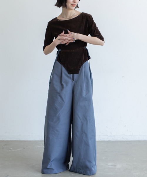 ZIPハイウエストワイドパンツ（その他パンツ）｜VACANCY（ヴァカンシー