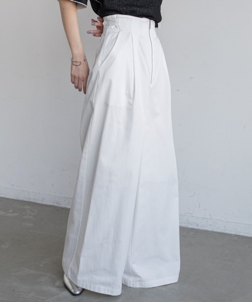 VACANCY（ヴァカンシー）の「ZIPハイウエストワイドパンツ（その他パンツ・レディース・ブラック/ホワイト/ダークブルー・MEDIUM/LARGE）」の14枚目の写真