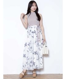 MERCURYDUO | フラワードッキングフレアワンピース(ワンピース)