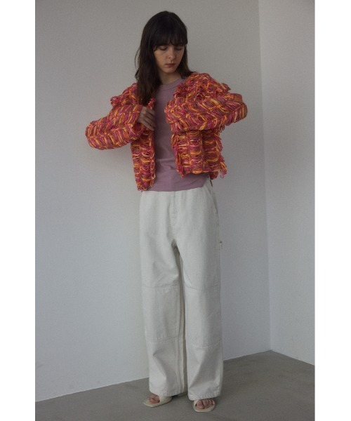 BLACK BY MOUSSY（ブラックバイマウジー）の「tape yarn cardigan（テープヤーンカーディガン）（カーディガン/ボレロ・レディース・ピンク系その他/グレー/グリーン・FREE）」の21枚目の写真