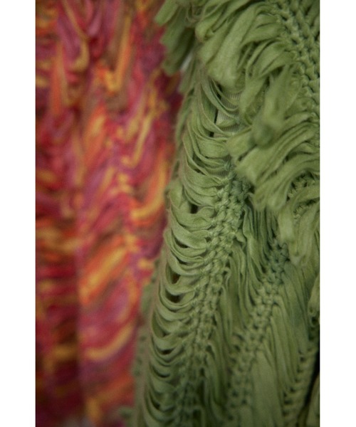 BLACK BY MOUSSY（ブラックバイマウジー）の「tape yarn cardigan（テープヤーンカーディガン）（カーディガン/ボレロ・レディース・ピンク系その他/グレー/グリーン・FREE）」の16枚目の写真