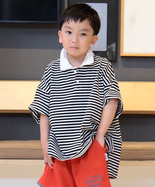 こども ビームス（コドモビームス）の「RHYTHM UNION / ビッグ ポロシャツ 23（100～120cm）（ポロシャツ・キッズ・ブラック/ホワイト/ネイビー/レッド・100/110/120）」の8枚目の写真