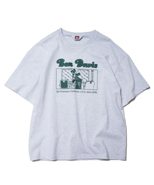 BEN DAVIS（ベンデイビス）の「《BEN DAVIS》 LADIES PRINT TEE/抗菌防臭（Tシャツ/カットソー・レディース・アッシュグレー/チャコールグレー・FREE）」の2枚目の写真