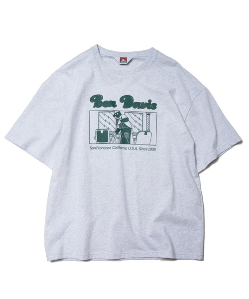 BEN DAVIS（ベンデイビス）の「《BEN DAVIS》 LADIES PRINT TEE/抗菌防臭（Tシャツ/カットソー・レディース・アッシュグレー/チャコールグレー・FREE）」の5枚目の写真
