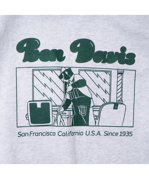 BEN DAVIS（ベンデイビス）の「《BEN DAVIS》 LADIES PRINT TEE/抗菌防臭（Tシャツ/カットソー・レディース・アッシュグレー/チャコールグレー・FREE）」の4枚目の写真