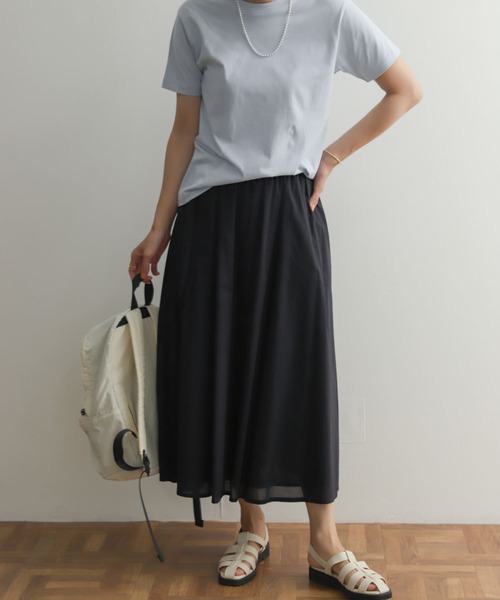 URBAN RESEARCH DOORS(アーバンリサーチドアーズ)の「コットンローンギャザースカート(スカート・レディース・ピンク/グリーン/ネイビー・MEDIUM)」の3枚目の写真