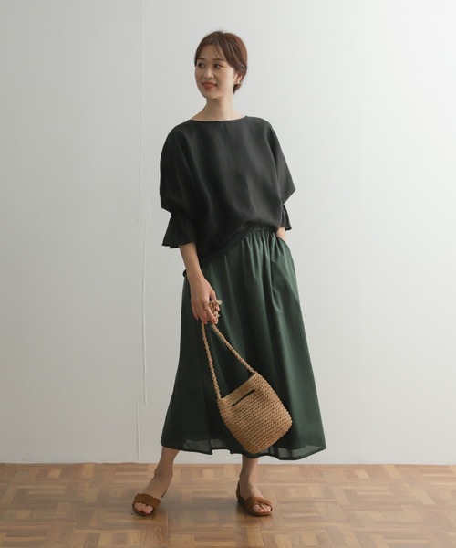 URBAN RESEARCH DOORS(アーバンリサーチドアーズ)の「コットンローンギャザースカート(スカート・レディース・ピンク/グリーン/ネイビー・MEDIUM)」の20枚目の写真