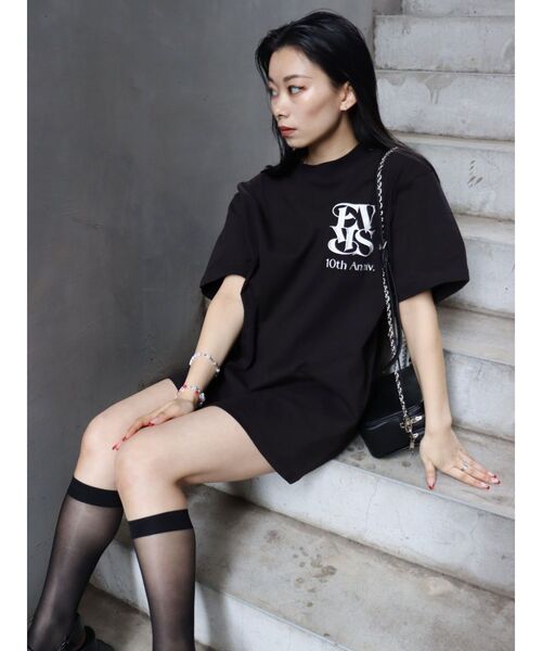 FRUIT OF THE LOOM（フルーツオブザルーム）の「【10周年記念】FRUIT OF THE LOOM コラボＴシャツ（Tシャツ/カットソー・レディース・ホワイト/ブラック・FREE）」の13枚目の写真