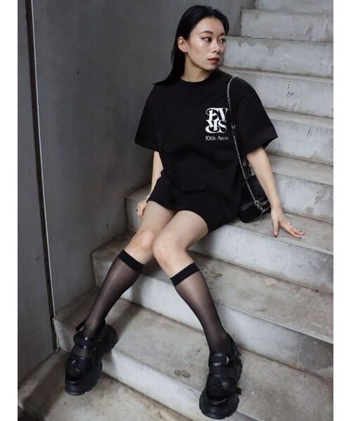 FRUIT OF THE LOOM（フルーツオブザルーム）の「【10周年記念】FRUIT OF THE LOOM コラボＴシャツ（Tシャツ/カットソー・レディース・ホワイト/ブラック・FREE）」の14枚目の写真