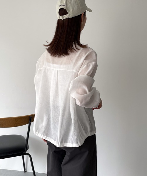 「CANAL JEAN」 「El mar」長袖シャツ ONE SIZE アイボリー レディース CANAL JEAN tシャツ El mar アイレットピコレースロングTシャツ