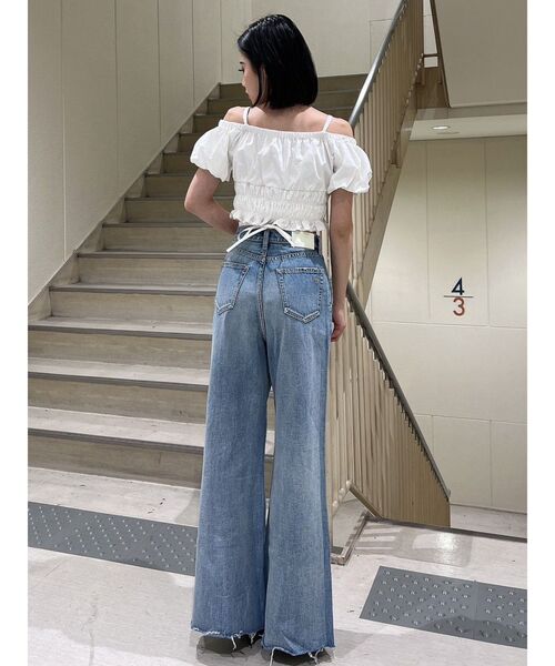 GYDA（ジェイダ）の「GGチャームオフショルパフスリーブブラウス（シャツ/ブラウス・レディース・ブラック/ネイビー/オフホワイト・FREE）」の18枚目の写真