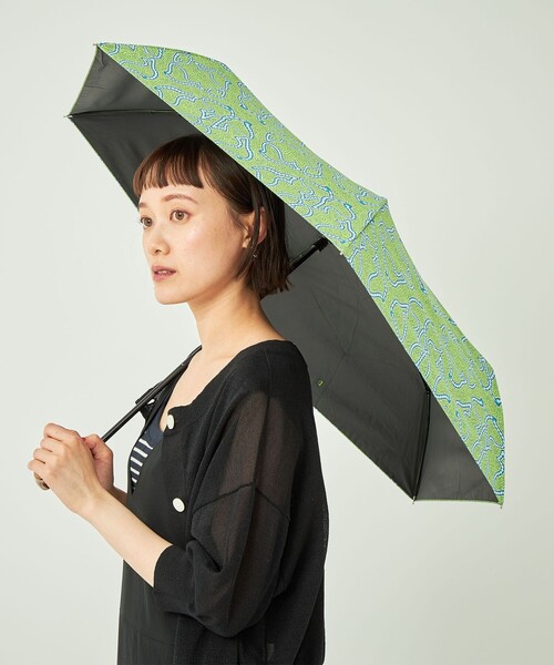green label relaxing（グリーンレーベルリラクシング）の「＜CLOUDY×green label relaxing＞ パラソル / 折りたたみ 傘 / 晴雨兼用 / レイン（折りたたみ傘・レディース・ブラウン/ライム/オレンジ・FREE）」の2枚目の写真