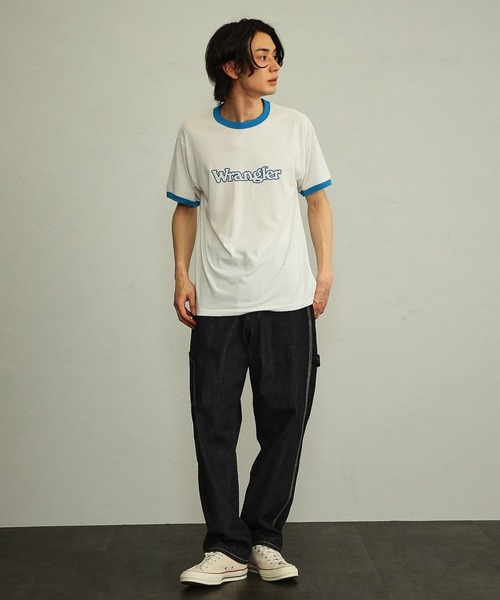 Wrangler（ラングラー）の「Wrangler/ラングラー リンガー 半袖Tシャツ（Tシャツ/カットソー・メンズ・ホワイト/グリーン/チャコール・LARGE/MEDIUM/X-LARGE/SMALL）」の6枚目の写真