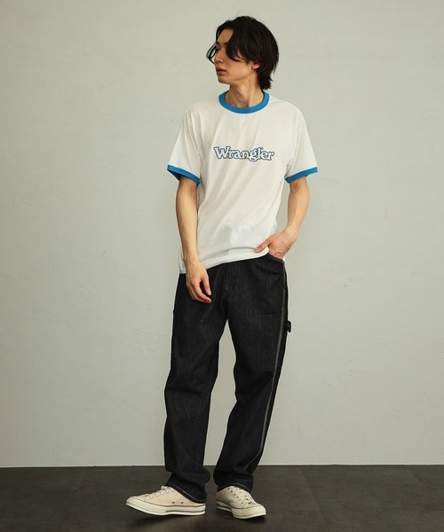 Wrangler（ラングラー）の「Wrangler/ラングラー リンガー 半袖Tシャツ（Tシャツ/カットソー・メンズ・ホワイト/グリーン/チャコール・LARGE/MEDIUM/X-LARGE/SMALL）」の8枚目の写真