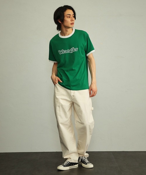 Wrangler（ラングラー）の「Wrangler/ラングラー リンガー 半袖Tシャツ（Tシャツ/カットソー・メンズ・ホワイト/グリーン/チャコール・LARGE/MEDIUM/X-LARGE/SMALL）」の17枚目の写真