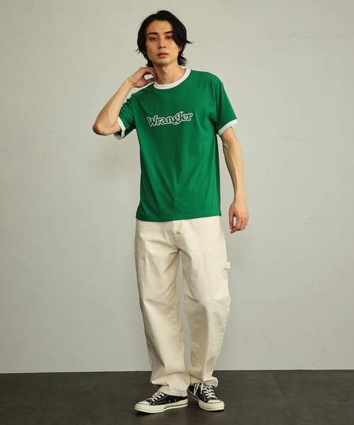 Wrangler（ラングラー）の「Wrangler/ラングラー リンガー 半袖Tシャツ（Tシャツ/カットソー・メンズ・ホワイト/グリーン/チャコール・LARGE/MEDIUM/X-LARGE/SMALL）」の18枚目の写真