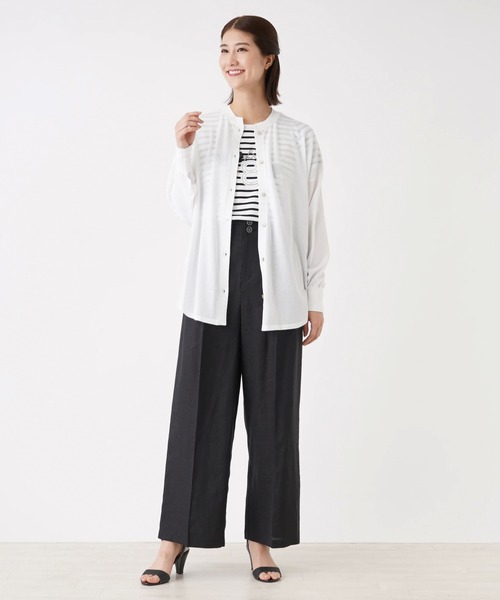 Brahmin（ブラーミン）の「【BRAHMIN】ハイネックシアーニット（カーディガン/ボレロ・レディース・オフホワイト・2）」の3枚目の写真